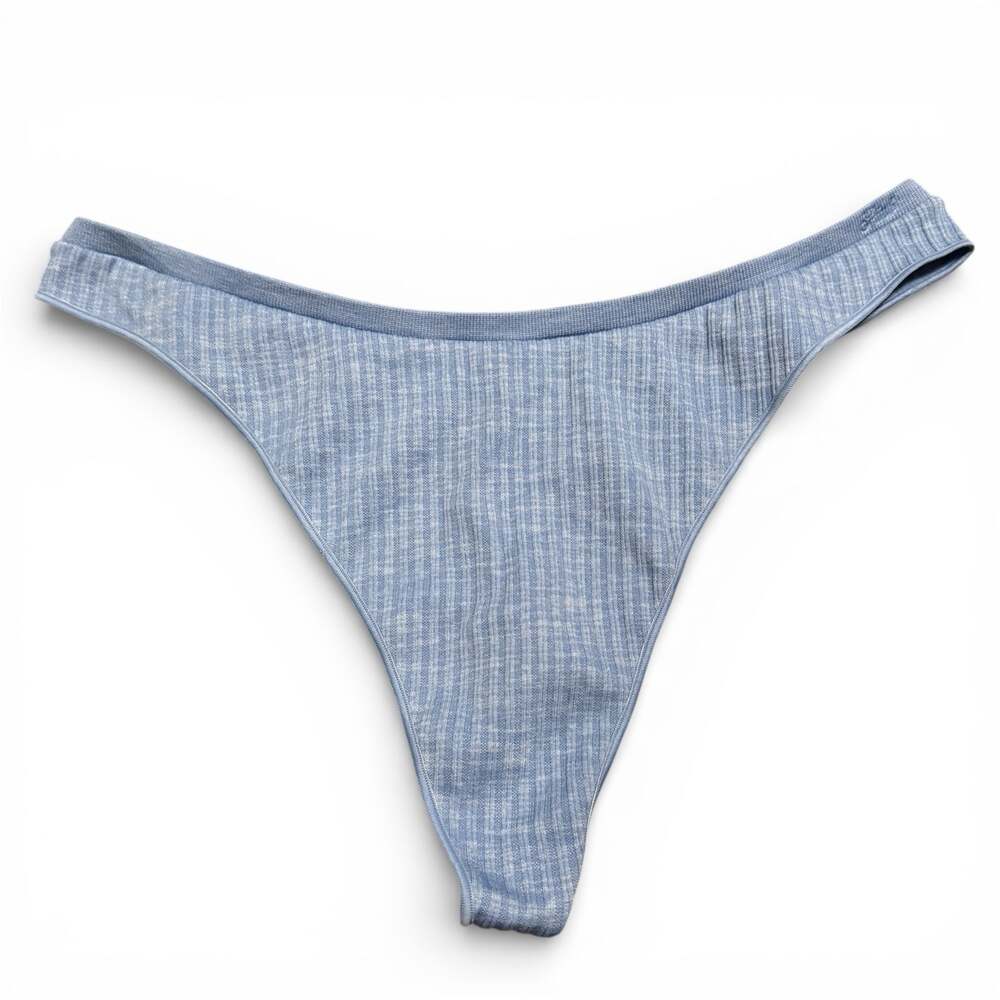 Victoria's Secret Panty Seamless High Leg Thong Panty Regatta Blue Size XL NWT